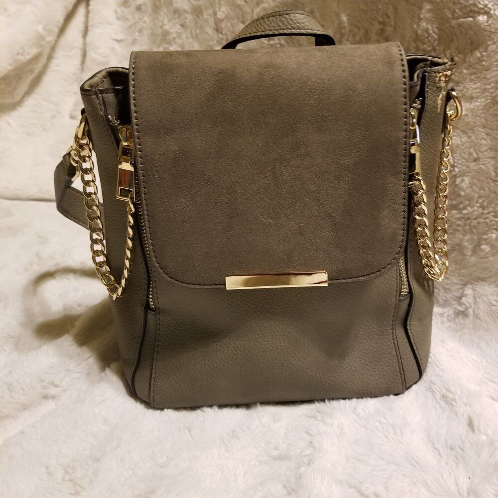 Call it Spring Tote Backpack Purse Gold Chain Olive Green